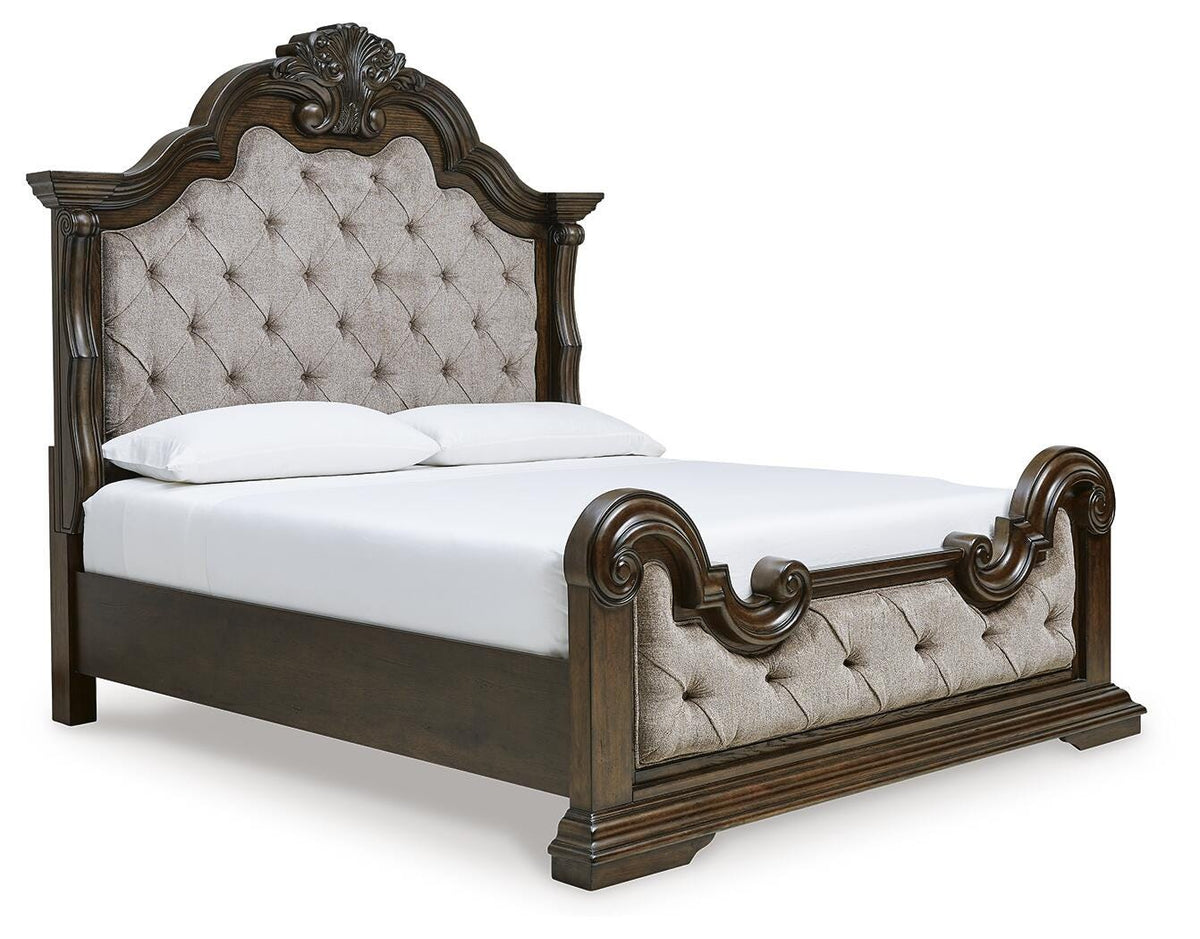 Maylee King Panel Bed, Dresser, Mirror, Chest and Nightstand