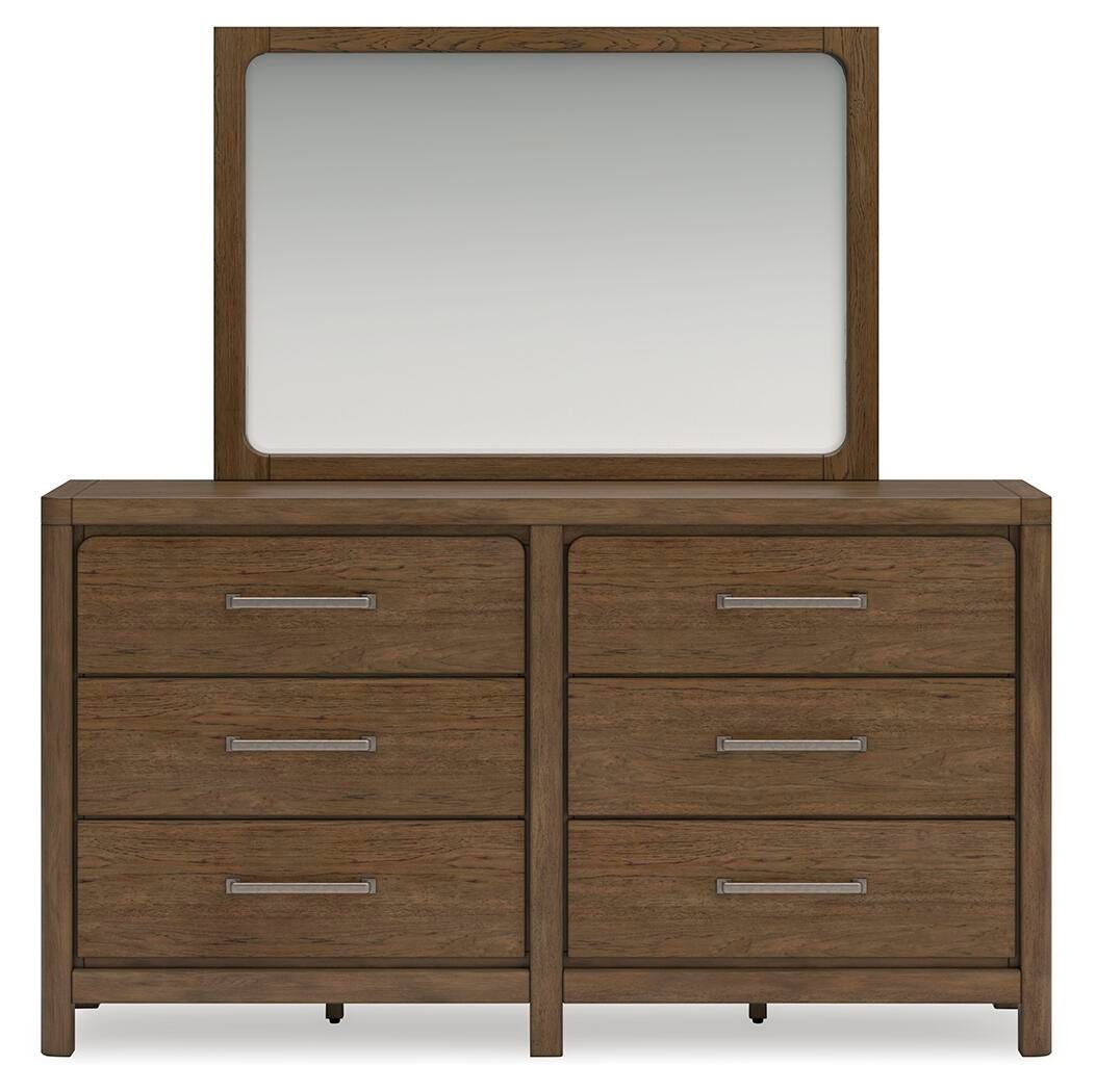 Cabalynn Queen Upholstered Bed, Dresser and Mirror