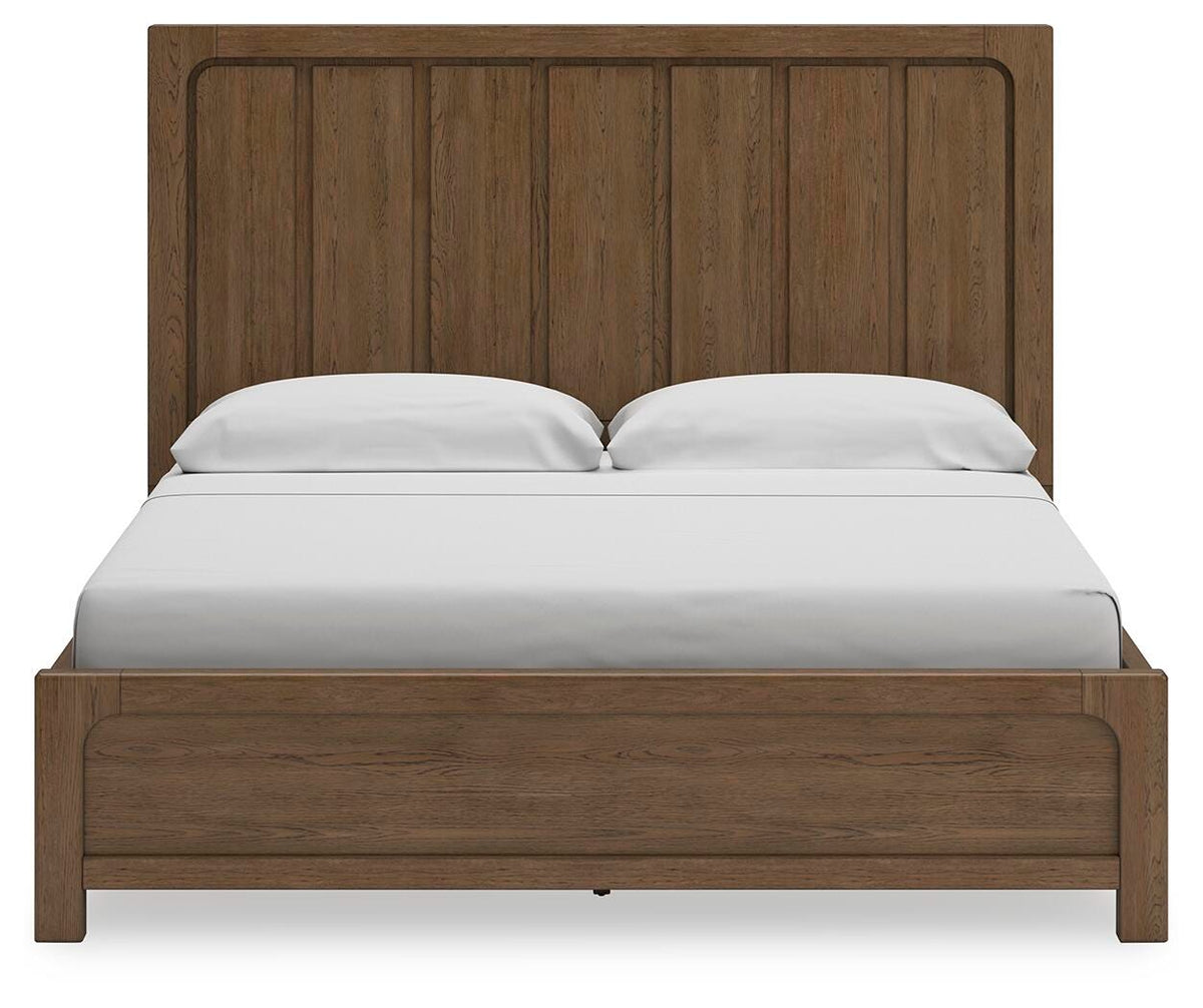Cabalynn King Panel Bed with Storage, Dresser and Mirror