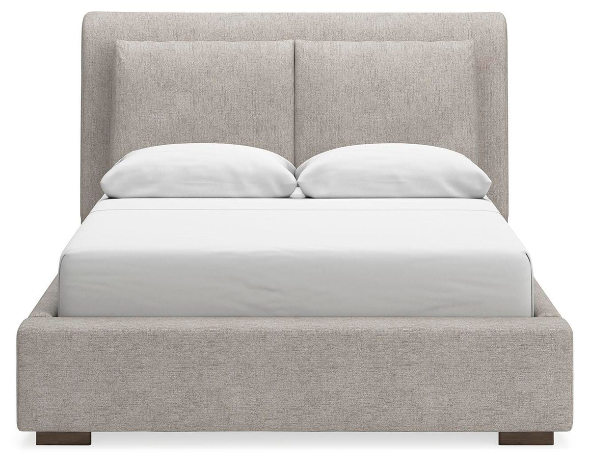 Cabalynn Queen Upholstered Bed, Dresser and Mirror