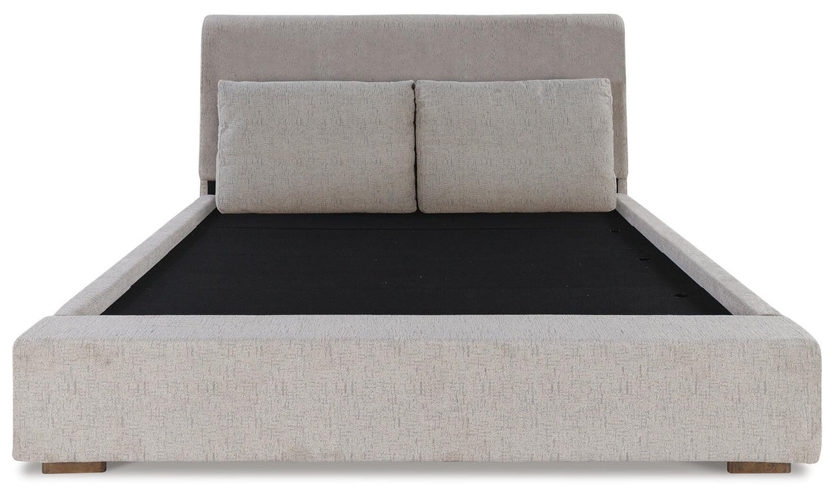 Cabalynn King Upholstered Bed, Dresser, Mirror and Nightstand