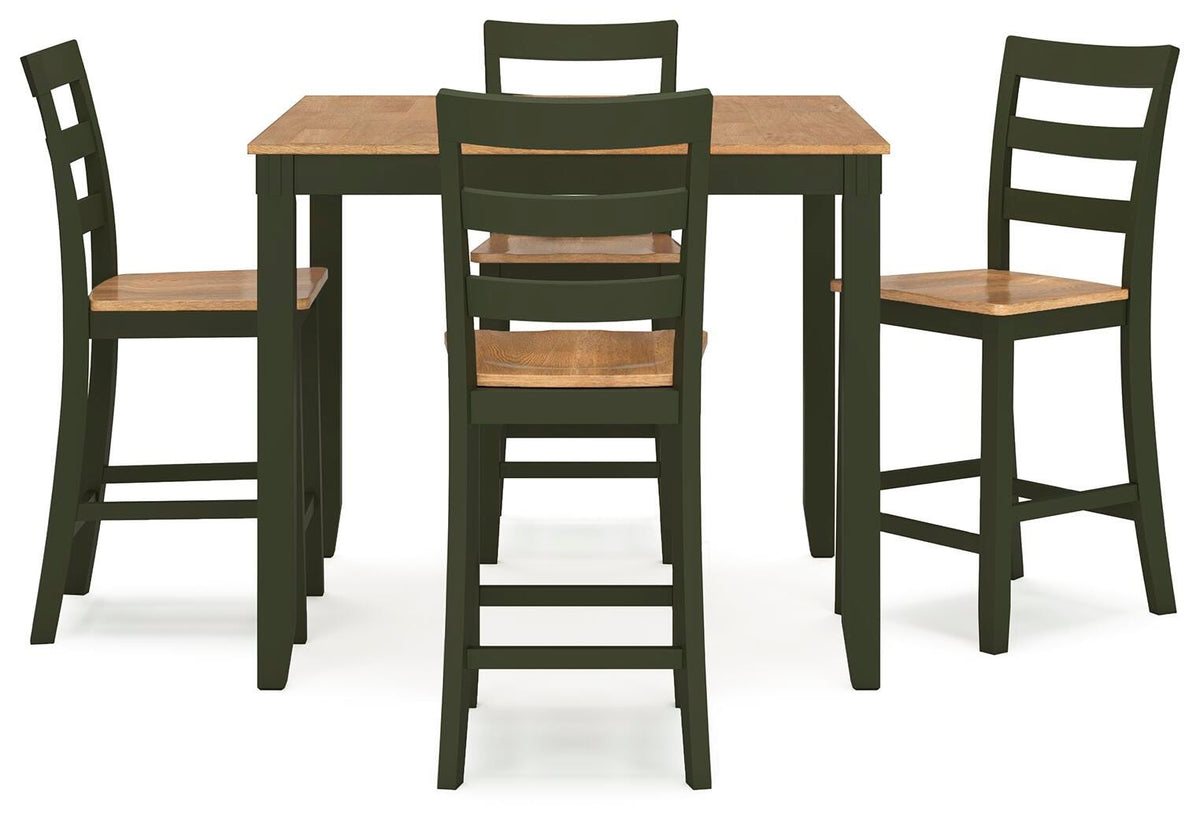 Gesthaven Counter Height Dining Table and 4 Barstools (Set of 5)