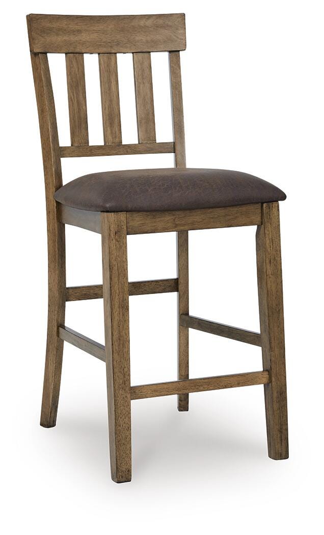 Urbinforte Counter Height Extension Dining Table, 4 Barstools and Bench