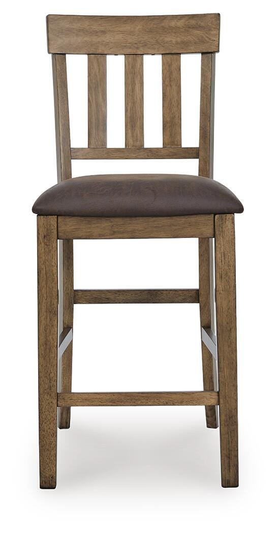 Urbinforte Counter Height Extension Dining Table and 6 Barstools