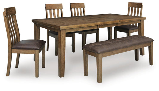 Urbinforte Extension Dining Table, 4 Chairs and Bench