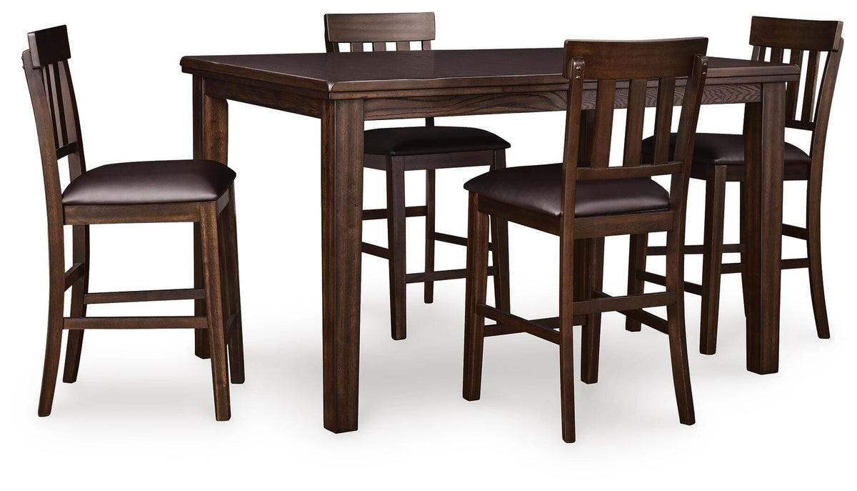 Haddigan Counter Height Dining Table and 4 Barstools