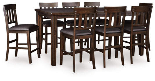Haddigan Counter Height Extension Table and 8 Barstools