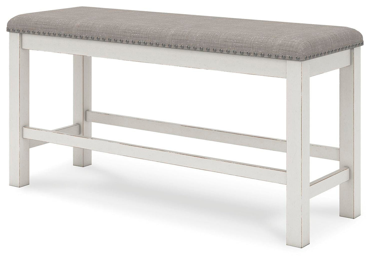 Robbinsdale Counter Height Dining Table, 2 Barstools, Bench and Server