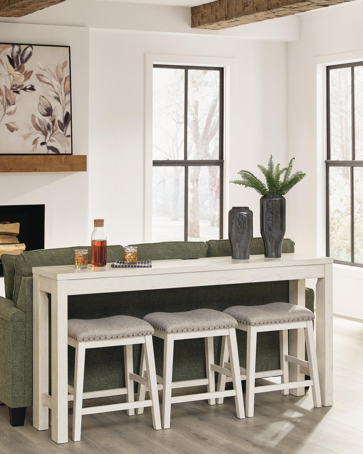 Robbinsdale Counter Height Dining Table and 3 Barstools Set