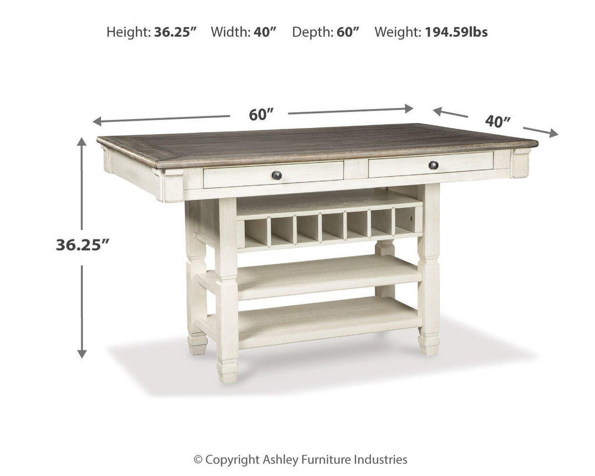 Bolanburg Counter Height Dining Table with 6 Barstools