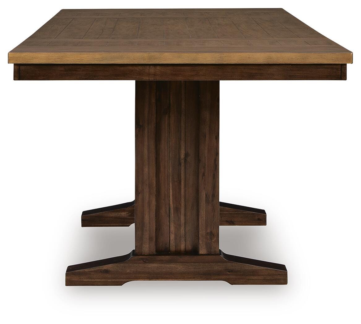 Rylandeen Counter Height Extension Dining Table and 6 Barstools