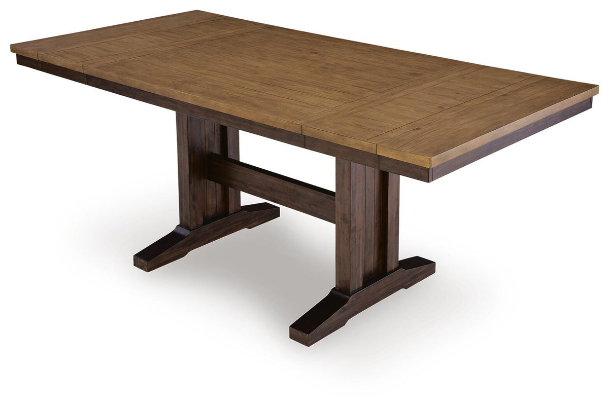 Rylandeen Counter Height Extension Dining Table and 8 Barstools