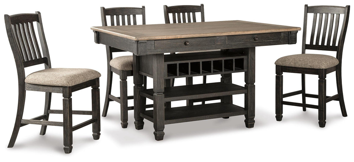 Tyler Creek Counter Height Dining Table with 4 Barstools