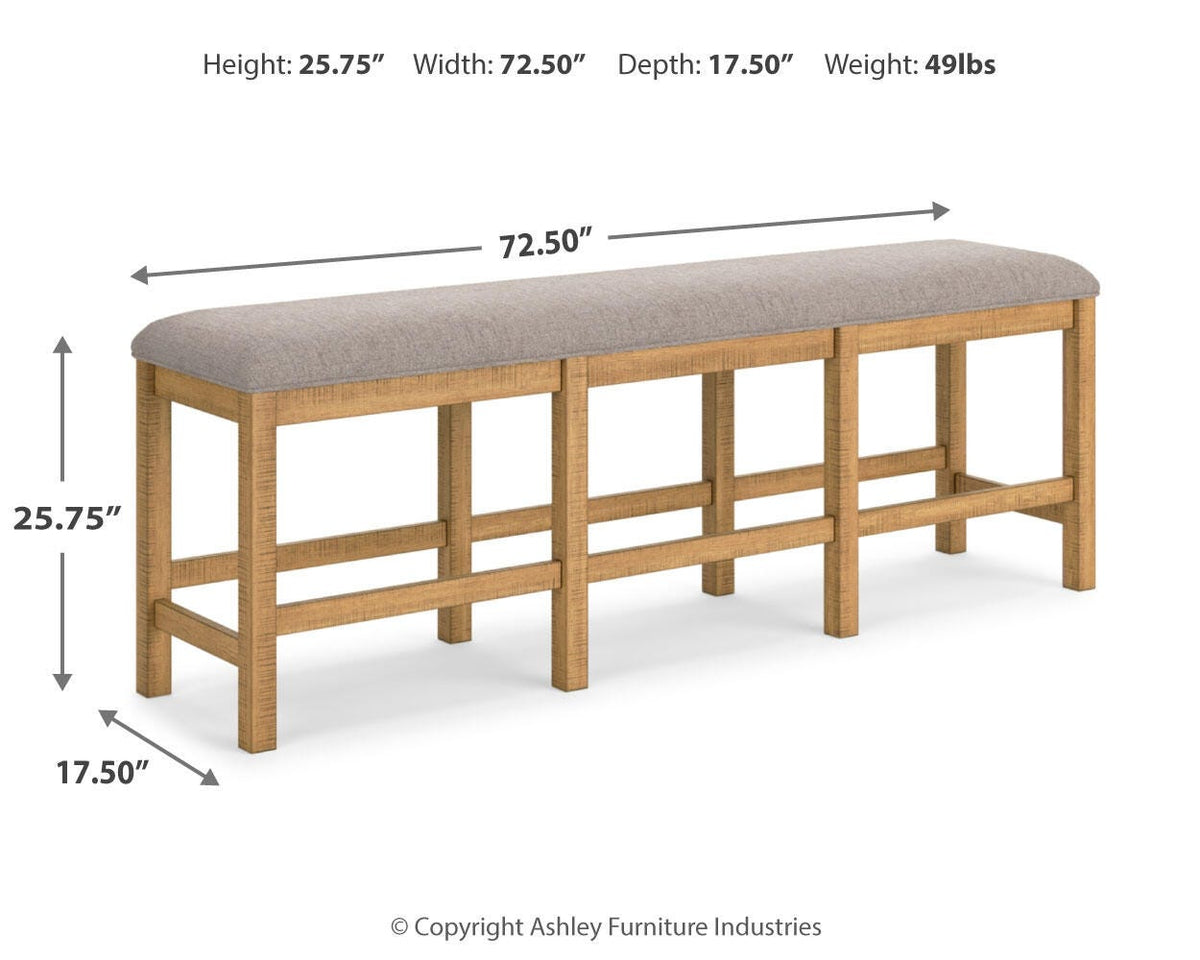 Havonplane Counter Height Dining Table, 6 Barstools and Bench