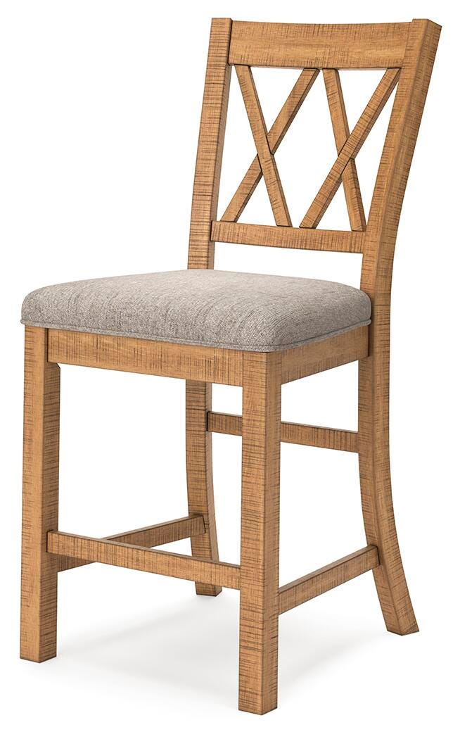 Havonplane Counter Height Dining Table, 6 Barstools and Bench