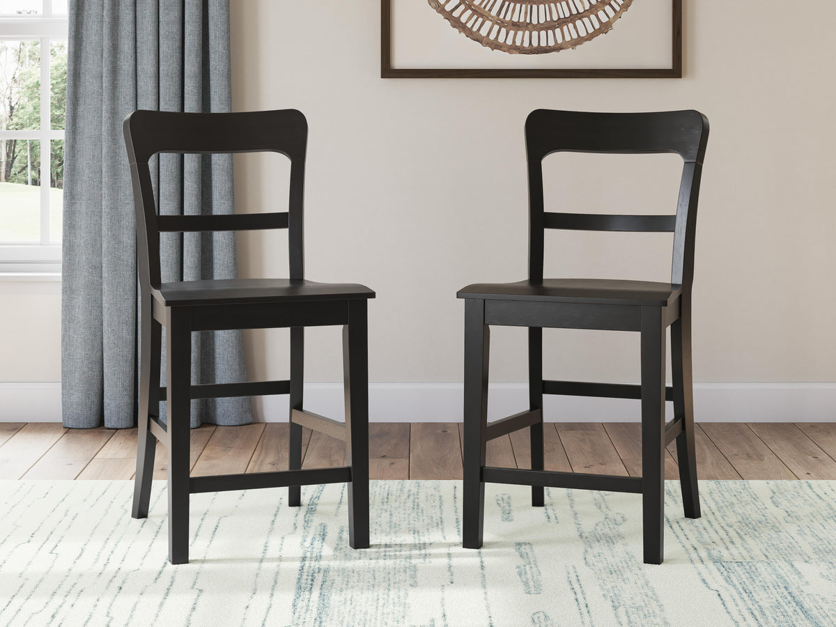 Greddinton Counter Height Dining Table and 6 Barstools