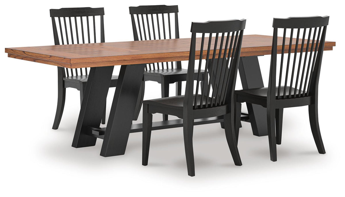 Greddinton Extension Dining Table and 4 Chairs