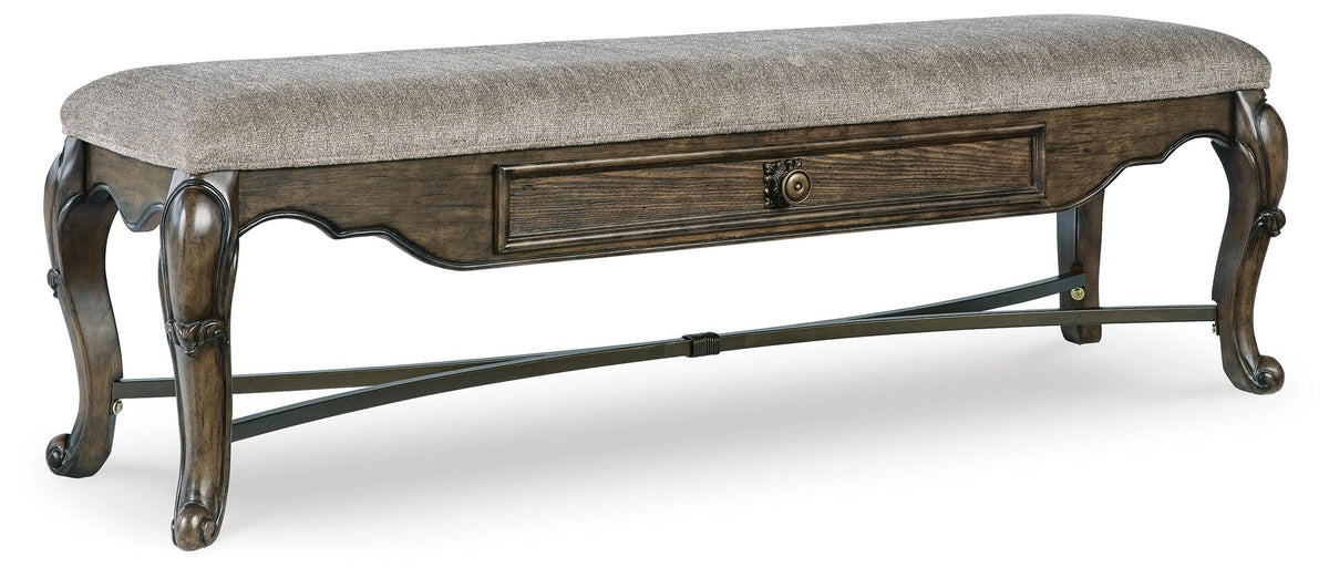 Maylee Extension Dining Table, 4 Chairs and Bench