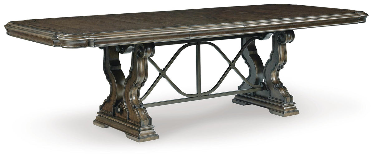 Maylee Dining Table, 6 Chairs and Bench