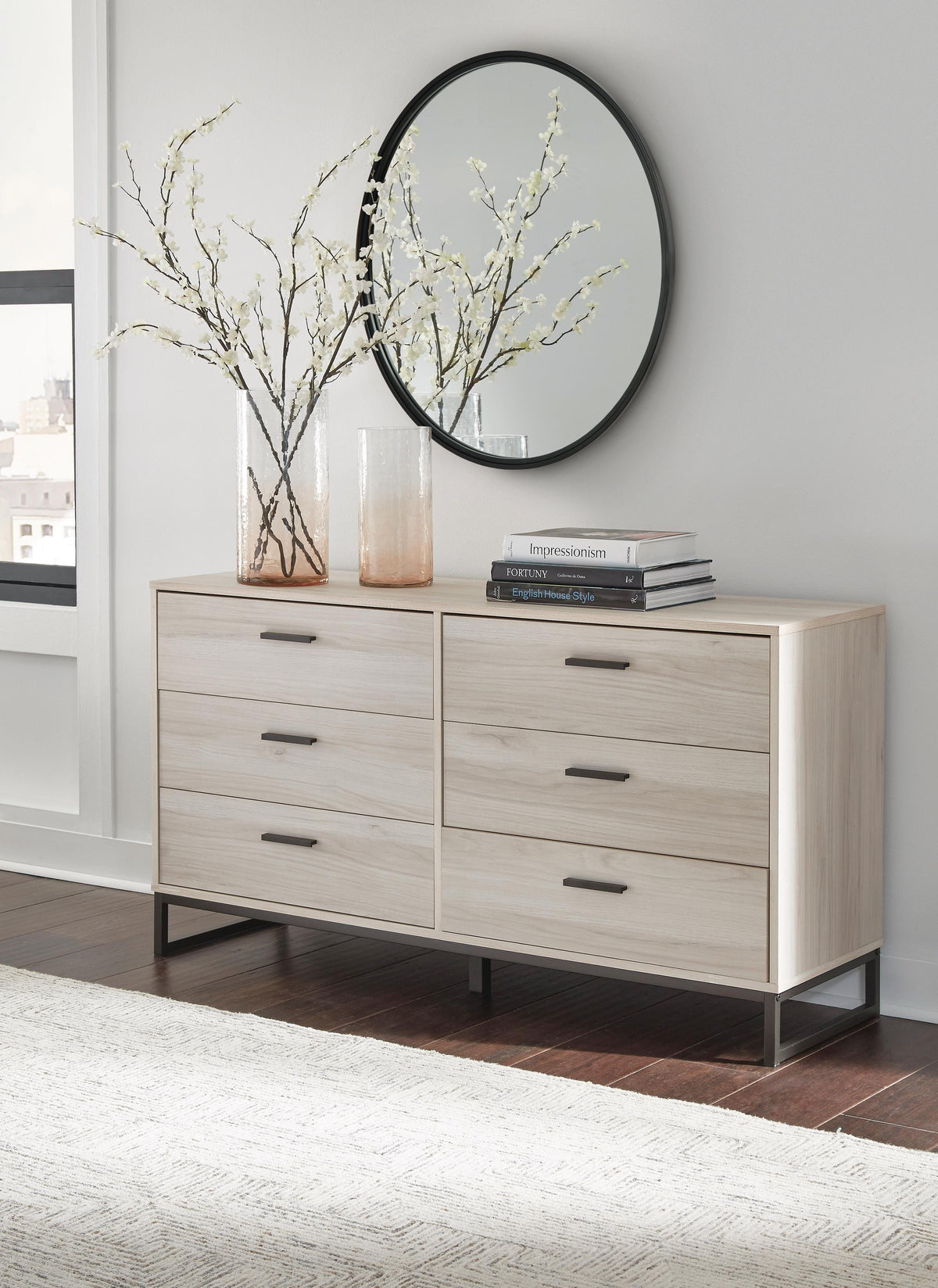Socalle Queen Panel Platform Bed with Dresser and Nightstand