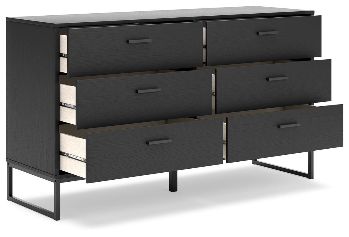 Socalle Twin Panel Platform Bed and Dresser