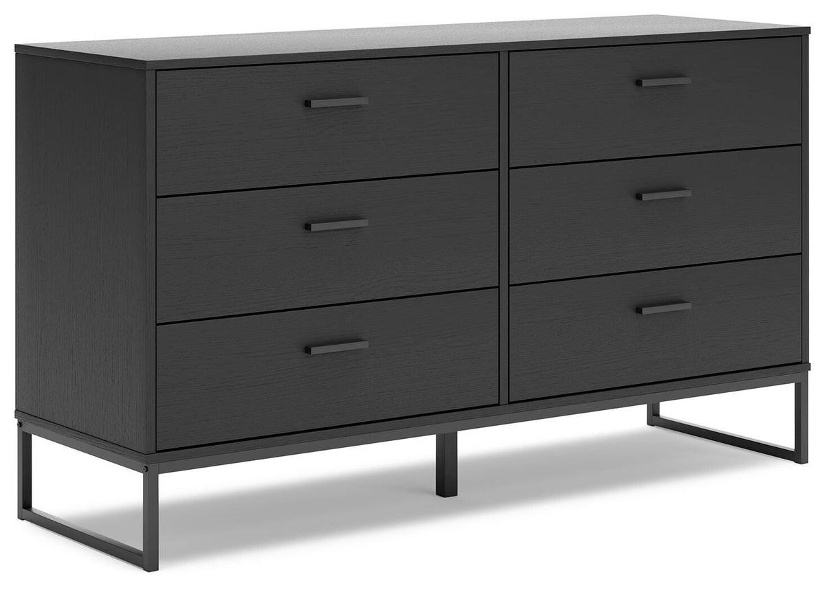 Socalle Twin Panel Platform Bed and Dresser