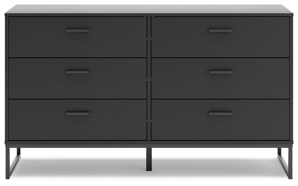 Socalle Twin Panel Platform Bed and Dresser