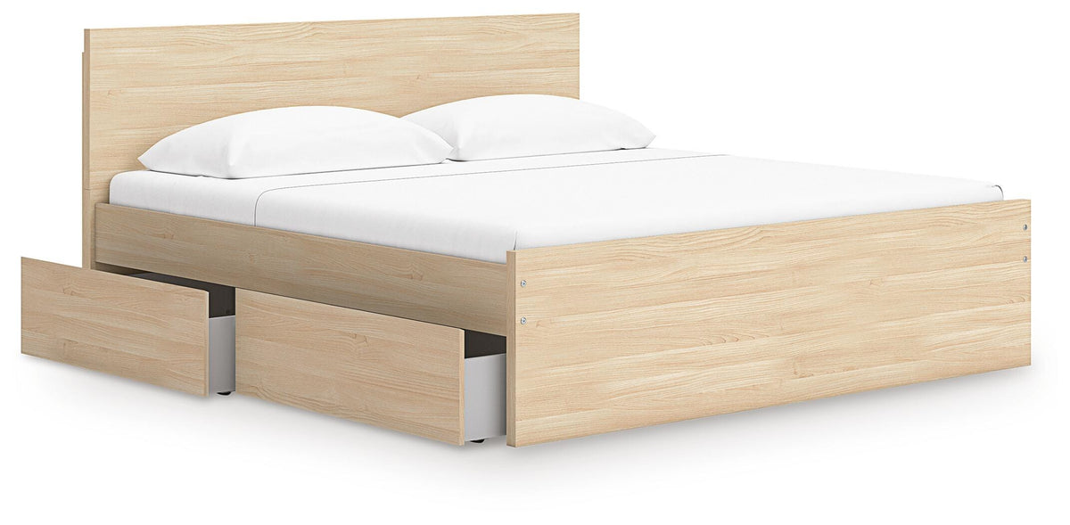 Onita Queen Panel Platform Bed with 2 Side Storage