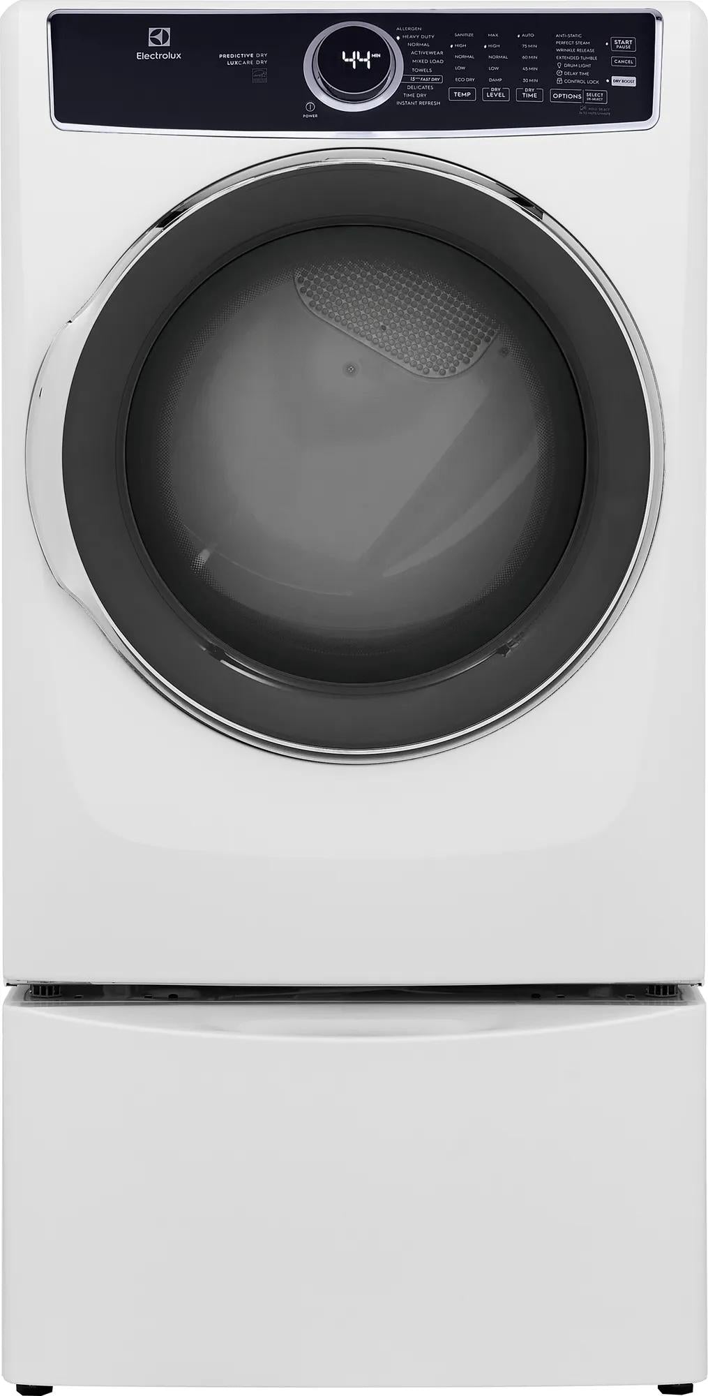 Electrolux ELFE7537AW - Front Load Perfect Steam™ Electric Dryer with Predictive Dry™ and Instant Refresh – 8.0 Cu. Ft.