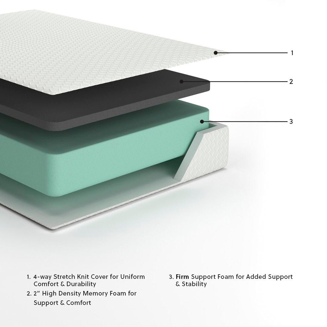 Chime 12 Inch Memory Foam King Mattress in a Box