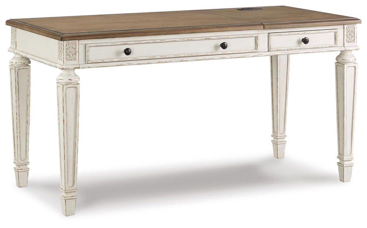 Realyn Lift-top Desk, L-shaped Desk and 4 Bookcases