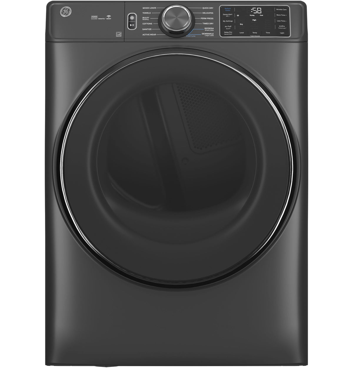 GE GFD65GSPVDS - GE® ENERGY STAR® 7.8 cu. ft. Capacity Smart Front Load Gas Dryer with Steam and Sanitize Cycle