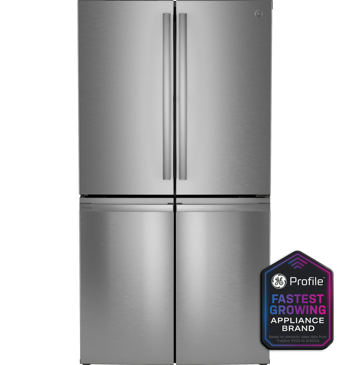 GE Profile PAD28BYTFS - GE Profile™ ENERGY STAR® 28.4 Cu. Ft. Quad-Door Refrigerator with Dual-Dispense AutoFill Pitcher and Door in Door