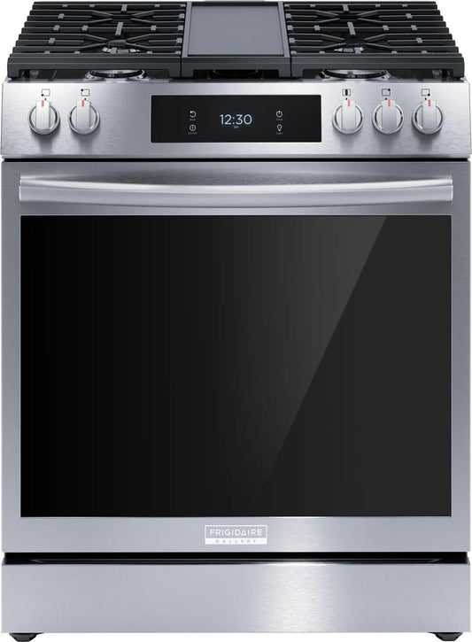 Frigidaire Gallery GCFG3060BF - 30" Front Control Gas Range with Total Convection