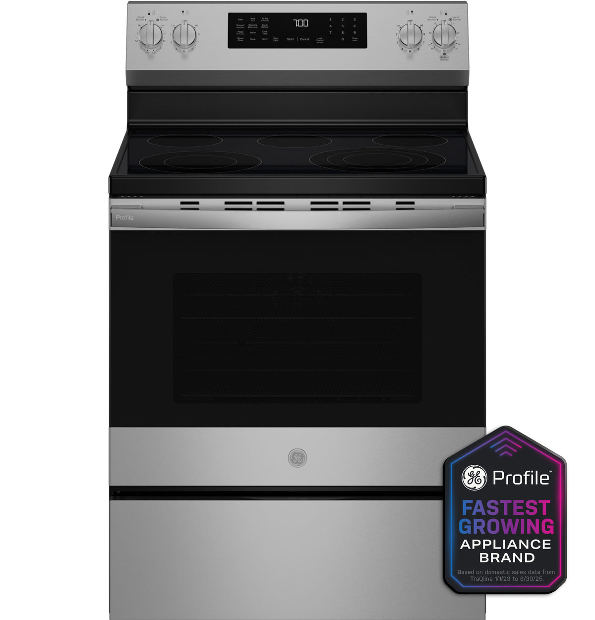 GE Profile PRF700AYFS - GE Profile™ ENERGY STAR® 30” Smart Free-Standing Electric Convection Range with No Preheat Air Fry and EasyWash™ Oven Tray