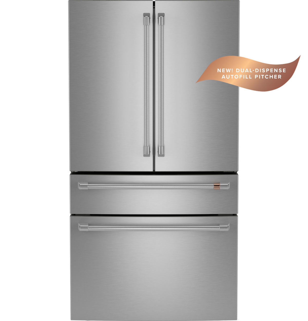 Cafe CGE29DP2TS1 - CAFÉ™ ENERGY STAR® 28.7 Cu. Ft. Smart 4-Door French-Door Refrigerator With Dual-Dispense AutoFill Pitcher