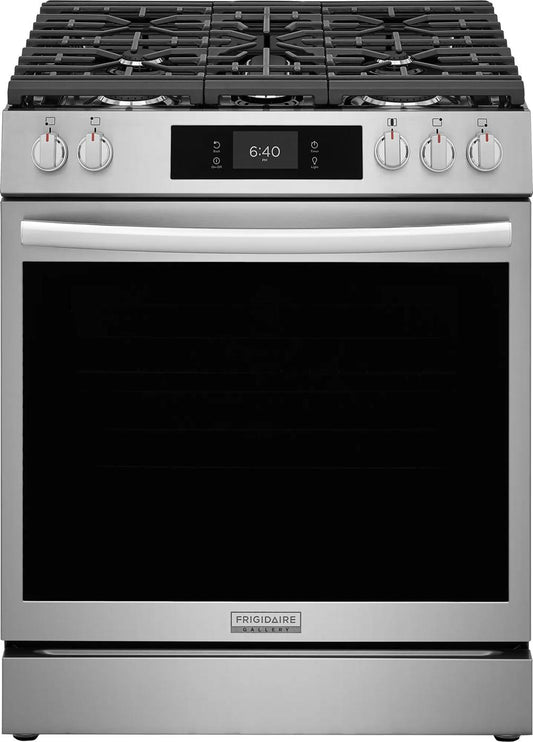 Frigidaire Gallery GCFG3070BF - 30" Front Control Gas Range with Stone-Baked Pizza