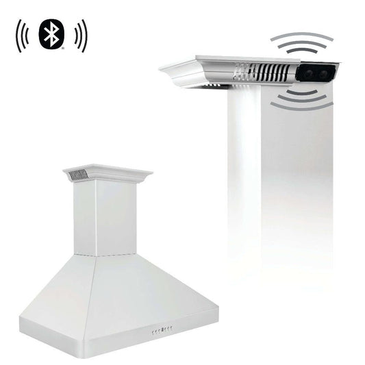 ZLINE KF2CRN-BT-36 - 36" CrownSound Wall-Mount Range Hood with Built-In Bluetooth Speakers and 400 CFM