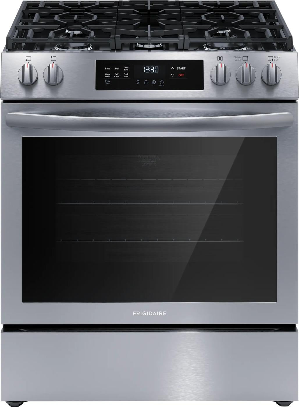 Frigidaire FCFG3083AS - 30" Front Control Gas Range with Convection Bake