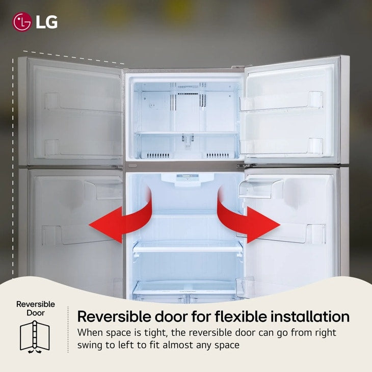 LG LHTNS2403S - 24 cu. ft. Top Freezer Refrigerator with Multi-Air Flow and Reversible Door in Stainless Steel