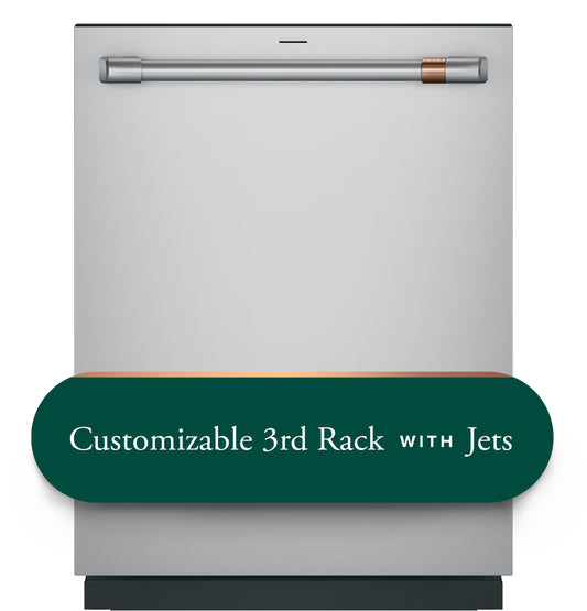 Cafe CDT858P2VS1 - CAFÉ™ CustomFit ENERGY STAR Stainless Interior Smart Dishwasher with Ultra Wash Top Rack and Dual Convection Ultra Dry, 44 dBA