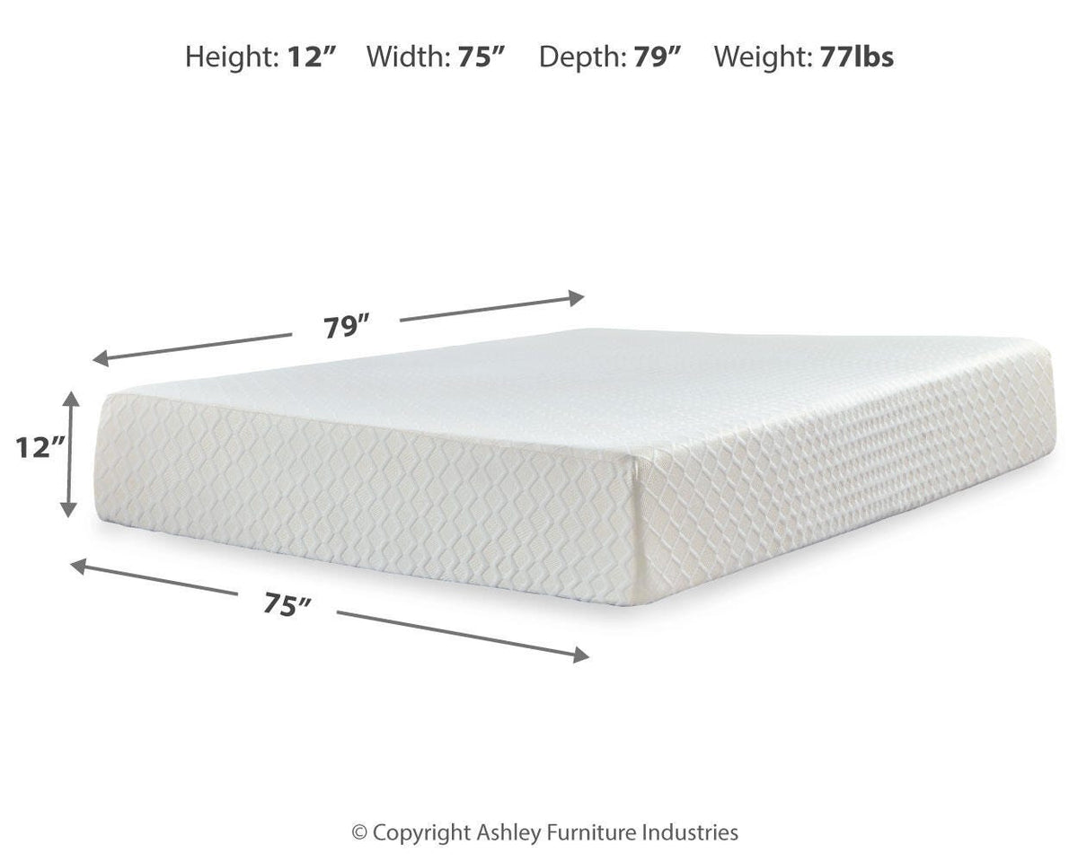 Chime 12 Inch Memory Foam King Mattress in a Box