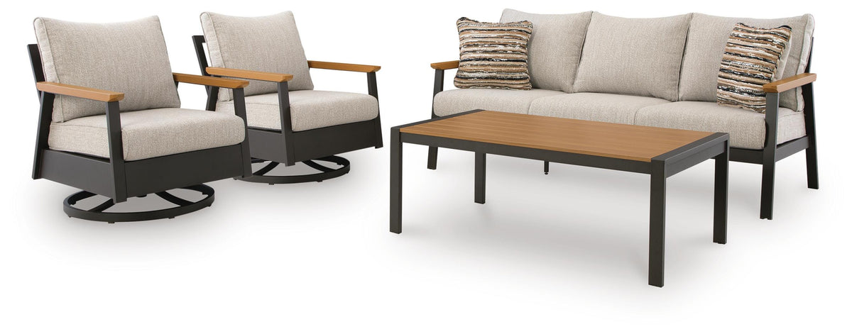 Carmel Highlands Outdoor Sofa/Chairs/Table (Set of 4)