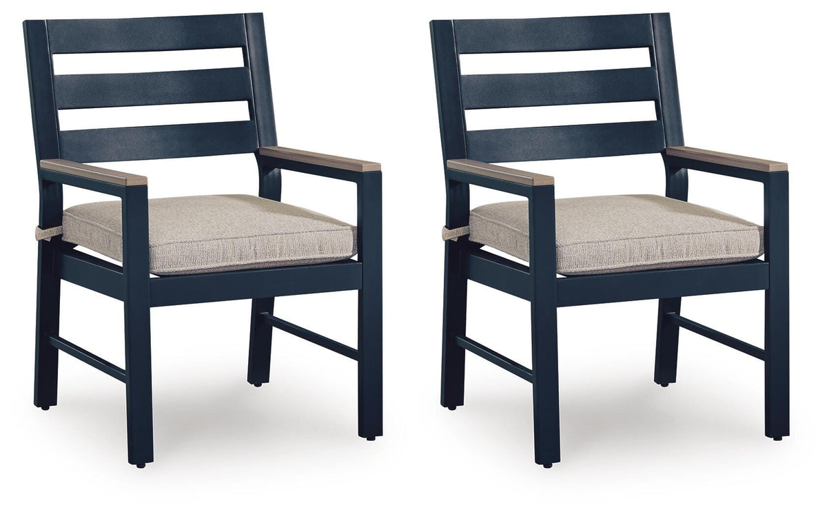 East Beach Outdoor Arm Chair with Cushion (Set of 2)