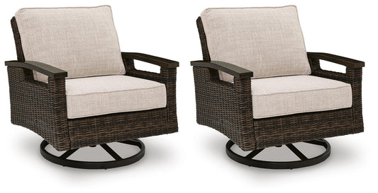 Monterey Point Outdoor Swivel Lounge Chair (Set of 2)