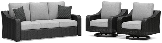 Beachcroft Outdoor Sofa and 2 Lounge Chairs