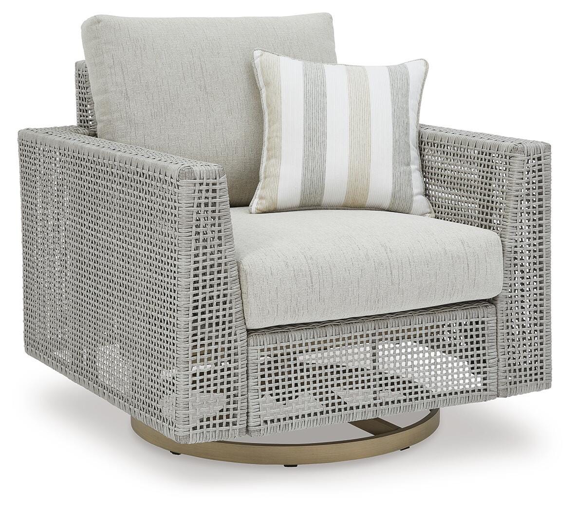 Seton Creek Outdoor Swivel Lounge with Cushion