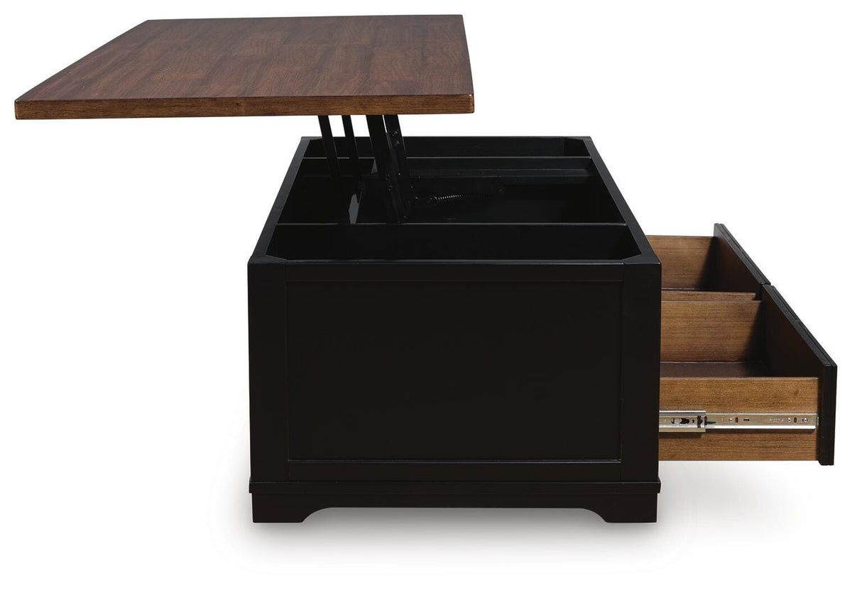Wildenauer Lift-top Coffee Table and 2 Chairside End Tables