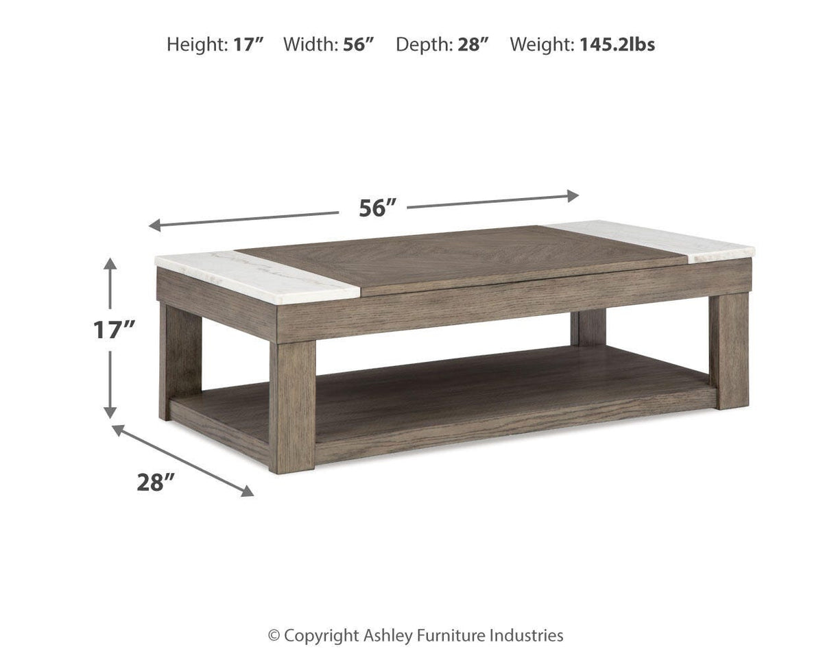 Loyaska Lift-top Coffee Table and 2 End Tables