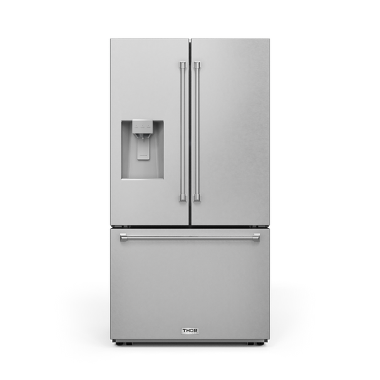 Thor TRF3628FFD - 36 Inch Professional French Door Refrigerator with Ice and Water Dispenser